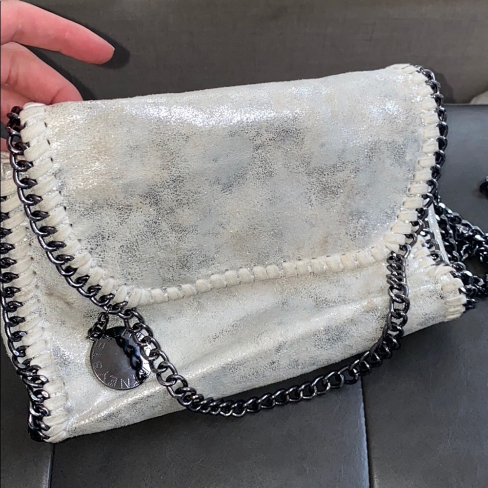 White/Silver fashion crossbody bag